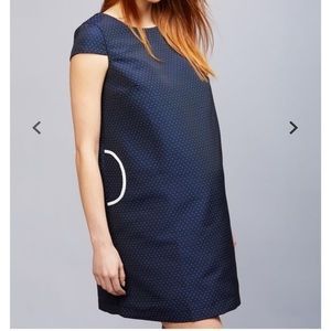 Madderson London Penelope Maternity Dress Navy LRG